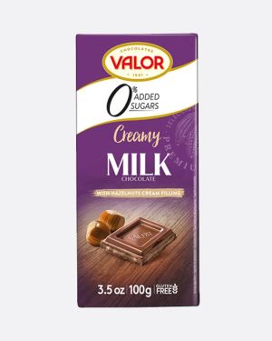 VALOR CREAMY MILK CHOCOLATE WITH HAZELNUTS CREAM FILLING