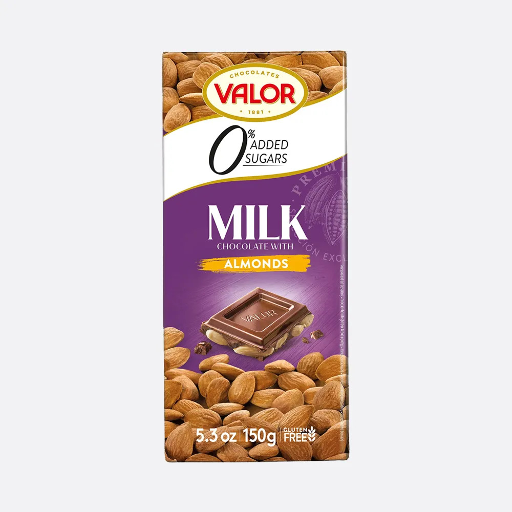 Valor Sugar Free Milk Chocolate Almonds