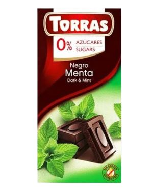 Torras Zero Chocolate Dark & Mint 100g