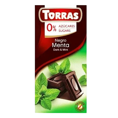 Torras Zero Chocolate Dark & Mint 100g
