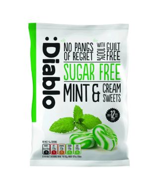 Diablo Sugar Free Mint&cream Sweets 75gm