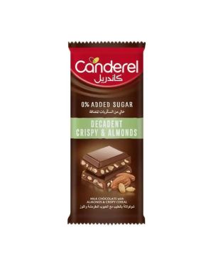 Canderel Decadent Crispy & Almond S/f Chocolate 100g