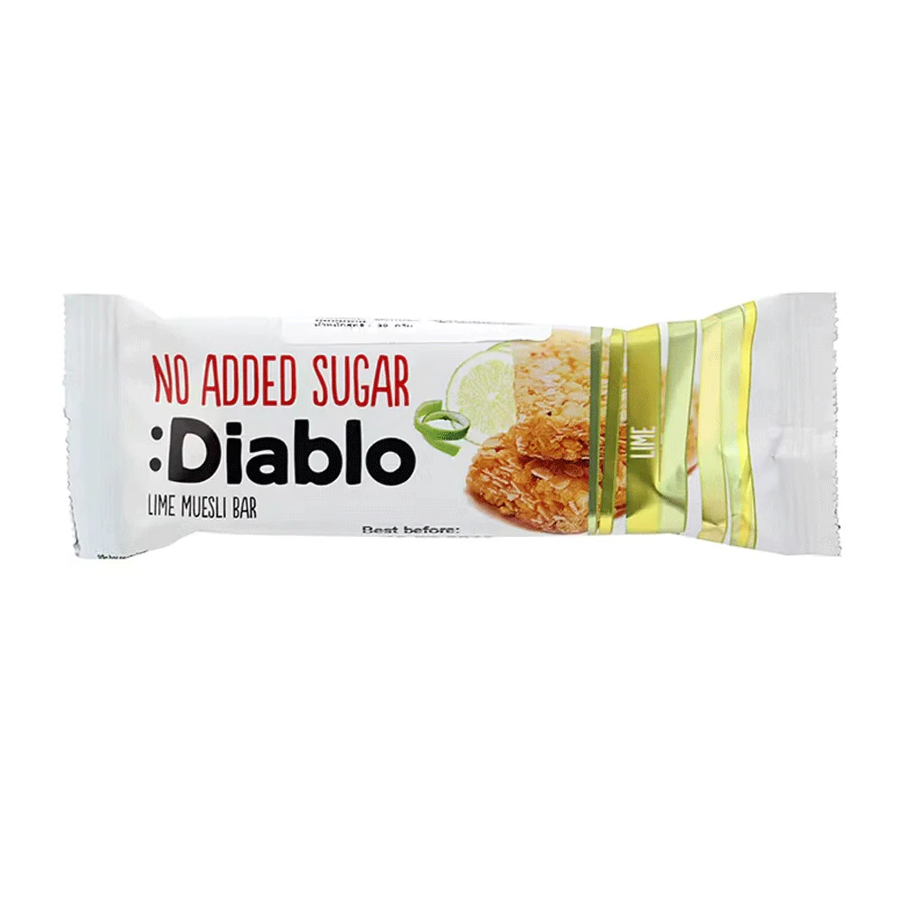 Diablo No Added Sugar Lime Muesli Bar 30g