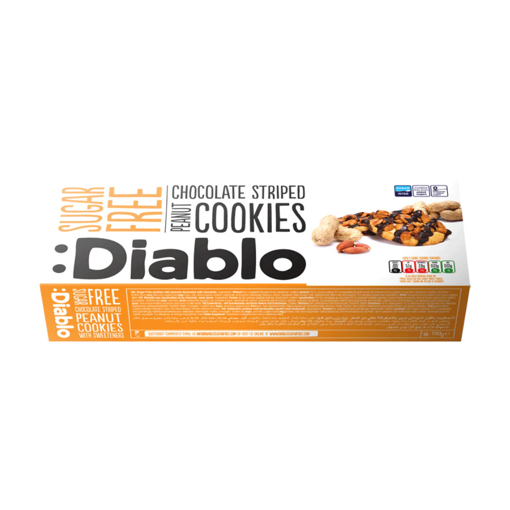 Diablo Peanut Cookies Sugar Free 130g