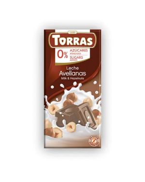Torras Sugar Free Milk Chocolate with Hazelnut 75g