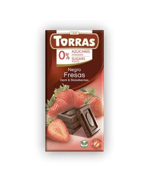 Torras dark chocolate with Strawberries 75g.