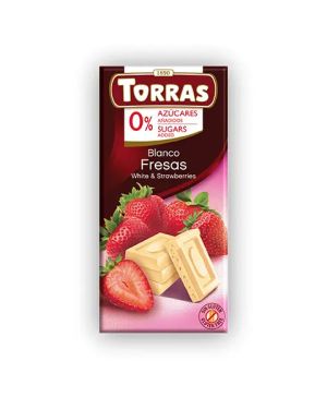 Torras white chocolate with Strawberries 75g