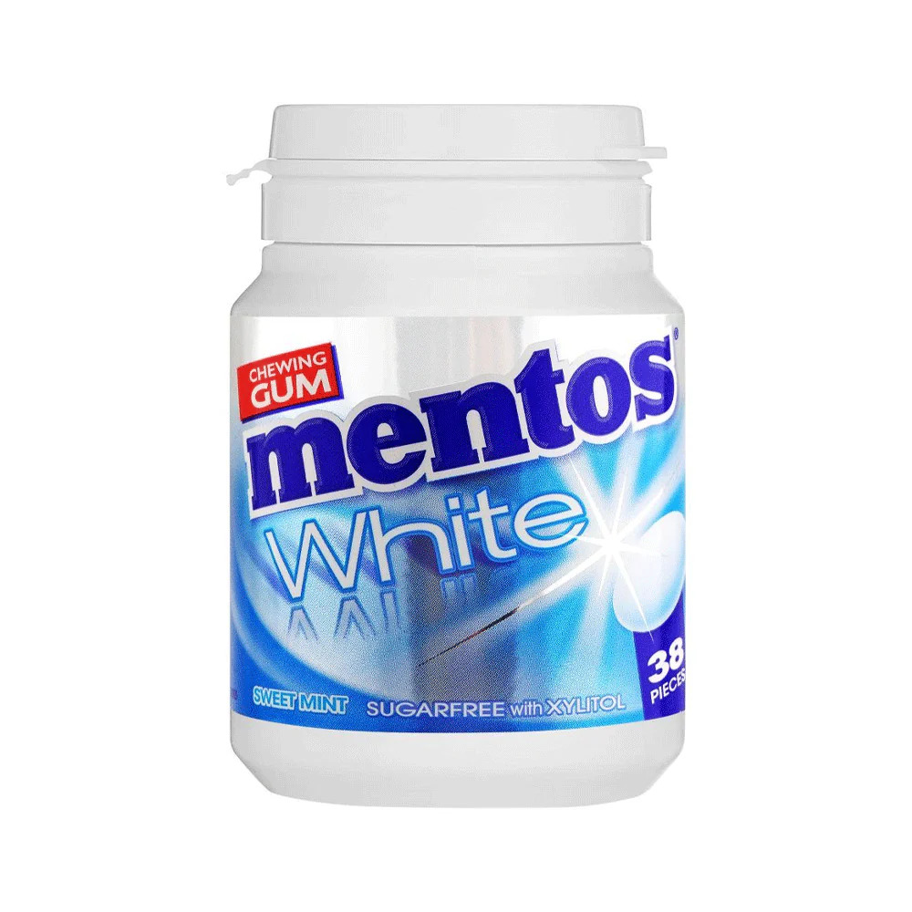 Mentos Sugarfree Gum White Sweet Mint
