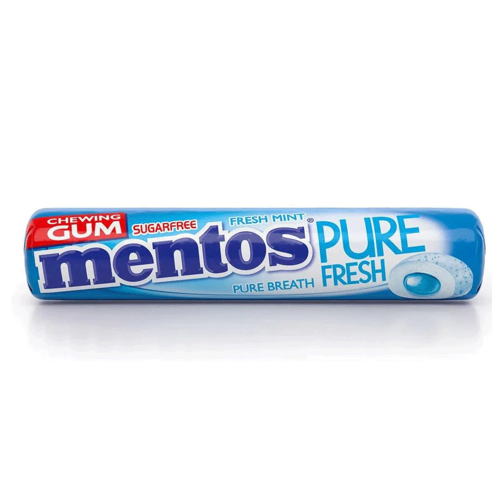 Mentos Fresh Mint Chewing Gum Sugar Free 9pcs