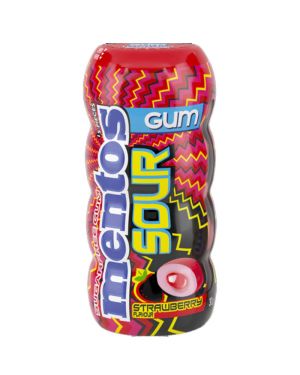 Mentos Sour Gum Strawberry Flavour 30g